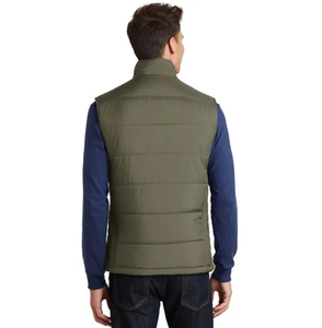 Gilet bouffant sans manches d'hiver pour hommes et femmes personnalisable en gros-Gilet à capuche à col haut, veste chaude - Product Image 3