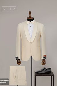 ชุดสูทเจ้าบ่าวทรงสลิมฟิตผ้าวูล80% 20โพลีเอสเตอร์สำหรับงานแต่งงานที่ทันสมัย - Product Image 4
