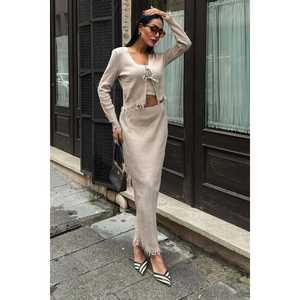 Conjunto de Tres Piezas Ferry Pearl Bohemian 9879 Tejido de Punto Detallado - Product Image 5