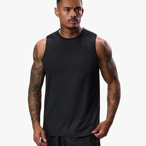 <b>Men's</b> Boxy Fit Vests Quick Dry Cotton Custom Print Logo Summer Cutt Off <b>Singlet</b> Sleeveless T-Shirts Sport Gym Tank Top <b>For</b> <b>Men</b> - Product Image 1
