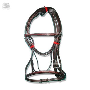 Modèle personnalisé de serre-tête Western en cuir pur avec nouage en cuir brut Bride de cheval faite à la main - Product Image 4