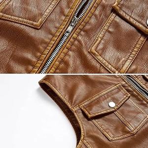 <b>Men</b> Fashion High Quality Leather Motorbike <b>Vest</b> Outdoor Leather Winter <b>Vest</b> Motorcycle Custom Style <b>Vest</b> - Product Image 5