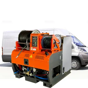 AMJET New Vehicle-mounted Sewer Jet Machine Comes With 2 Hoses 1 50m 2/1 1 50m 8/3 And A 500 Liter Water Tank