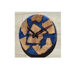 Horloge murale en bois massif et résine salon horloge créative minimaliste moderne chambre à la mode de qualité supérieure - Product Image 1