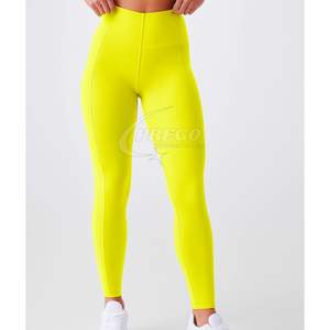 Custom Wholesale Womens Breathable High Waist <b>Leggings</b> Soft Polyester Fitness Pants Wholesale Casual <b>Summer</b> Wear For Women - Product Image 4