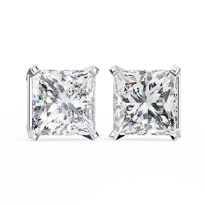 Calidad de lujo Precio al por mayor Mujeres Oro blanco Cuadrado Princesa Corte Lab Grown Diamond Classic IGI Certified Stud Pendientes - Product Image 3