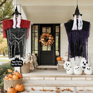 Decoración para Fiesta de Halloween, Fantasma Colgante para Exteriores, Calavera, Esqueleto, Gasa, Bruja Encantada, Accesorios de Terror para Halloween - Product Image 2