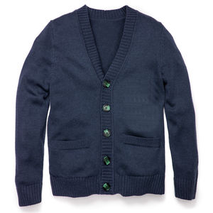 Solid Color V-Neck <b>Long</b> Sleeve Jacket Men Knit Sweater <b>Cardigan</b> front button college campus - Product Image 3