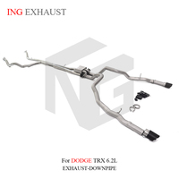 Catback d'échappement sablé en titane ING pour Dodge RAM 1500 TRX 6.2L tuyau de descente réglage automatique tuyaux épuisés système d'échappement