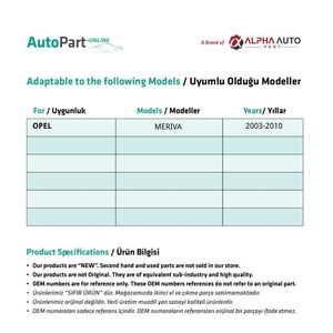 Kit de reparación de ventana izquierda para Opel Meriva - Product Image 2