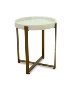 Mesa de Centro de Metal Hecha a Mano, Diseño Moderno, Ecológica, con Almacenamiento, Forma y Color Personalizables, Superficie de Mármol, para Sala de Estar - Product Image 5