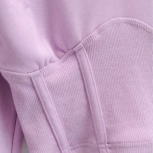 Sudadera corta de manga larga con logotipo personalizado de alta calidad para mujer, sudadera recortada, sudaderas con capucha, Sudadera con capucha - Product Image 6