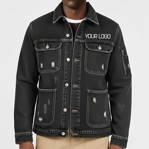 Chaqueta Vaquera de Hombre con Cuello Camisero, a la Moda, de Alta Calidad y Precio Accesible, Hecha a Medida, Estilo Urbano, con Múltiples Bolsillos - Product Image 1