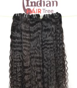 Kinky Curly Virgin Remy Indian Temple Raw Bundle Color negro sin procesar Super Wave Natural Curl Styles Extensiones de cabello humano - Product Image 1