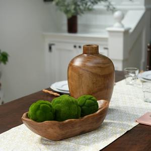 Bols à pâte en bois décoratifs de grande taille pour la maison accents de restaurant gros grand bol à bougie en bois - Product Image 4