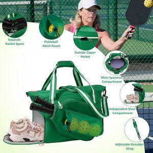 OEM ODM Pickleball <b>Tote</b> <b>Bag</b> with Shoe Compartment 30-40L Capacity Rack <b>Bags</b> <b>for</b> Women <b>Men</b> Vietnam Manufacturer - Product Image 4