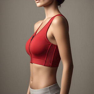 Gym Fitness Wear Zipper Bra Femmes Sports Jogging Wear Zipper Bra Femmes Sexy Zip Up Compression Bra Top - Product Image 2