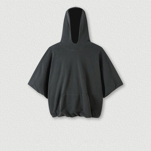 เสื้อฮู้ดสไตล์สตรีทสำหรับผู้ชายผ้าฝ้าย100% ก. แบบสองชั้นกำหนดได้เอง - Product Image 1