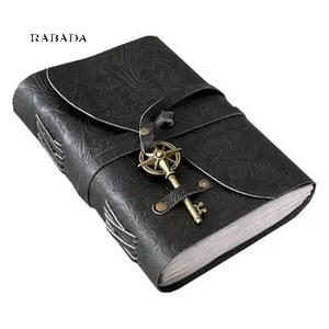 Black Vintage Leather Journal Retro Travel Diary an Exclusive Handmade Paper Notebook with Key (7x5 Inches, Antique) - Product Image 4