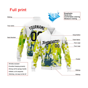Custom wool <b>varsity</b> <b>jacket</b> with leather sleeves featuring vibrant embroidery and windproof stand collar for teams - Product Image 2