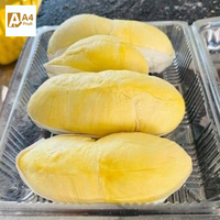Vers gesneden Durian van topkwaliteit, 0,5 kg, 13,5 cm, Khey Taladthai, met gladde, romige textuur, krachtig aroma, 2-3 weken houdbaarheid, verpakt in doos.