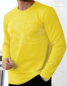 Logo personnalisé lourd 100% coton de haute qualité T-Shirt hommes Slim Fit anti-rides col rond manches longues respirant Streetwear - Product Image 4