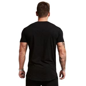 T-shirt à col rond avec manches d'épaule et T-shirt imprimé de lettres avec logo de marque personnalisé été coton pour hommes - Product Image 5