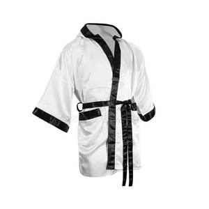 Hot Selling <b>Silk</b> Satin Boxing Gown Hood for <b>Men</b> Breathable Comfortable Customizable Cheap Price Wholesale Boxing Gown for Sale - Product Image 6