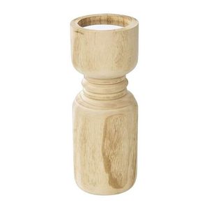 Solid Wooden Nordic Style Pillar Candle <b>Holder</b> Stand Heart Shape <b>Tealight</b> Candle <b>Holders</b> Unfinished Gold-Lined Wood for Living - Product Image 6