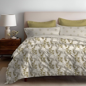 Parure de lit de Noël ultra douce en coton tissé lavé, 3 pièces, motifs floraux modernes, toutes saisons, polyester, avec 2 taies d'oreiller - Product Image 3