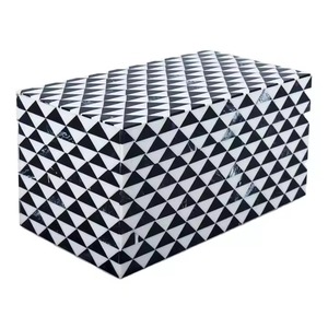 Solución de almacenamiento de arte popular elegante y moderno, regalo, incrustaciones de resina de hueso únicas, diseño de modelo, Color negro y azul con material de madera, amor - Product Image 6