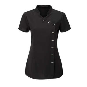 ชุดสครับแพทย์ผู้หญิงทันสมัย เนื้อผ้านุ่ม ยืดหยุ่น พร้อมกางเกงสแปนเด็กซ์ รับสกรีนโลโก้ ไซส์ XL สำหรับโรงพยาบาล สปา ร้านเสริมสวย และชุดทำงาน - Product Image 3