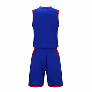 High Quality Plus Size Sleeveless Basketball Uniform Sets Made Polyester Breathable Quick Dry Shirt Shorts <b>Team</b> Name Number - Product Image 6