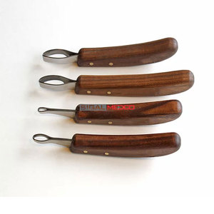 Ensemble de 6 couteaux à sabots réutilisables en acier inoxydable allemand, lames larges et étroites à double tranchant, instruments vétérinaires professionnels pour sabots - Product Image 3