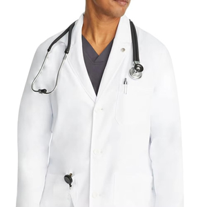 Blouse de laboratoire élégante bleu roi pour hommes, best-seller, blouses médicales extensibles pour femmes, blouses de travail personnalisées, produits de laboratoire - Product Image 2