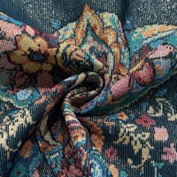 Tissu brocart teint en fil à motif éléphant, en polycoton tissé, respirant, taille personnalisable pour sac fourre-tout en toile, ameublement, textile de maison