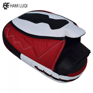 <b>White</b> and Black Leather Focus Mitts with Gray Headgear - <b>Boxing</b> Training Gear Set - Product Image 5