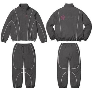 Men Two Piece Zip up Vintage Windbreaker Sublimation Tracksuit Windbreaker Short Nylon Tracksuit Custom - Product Image 1