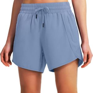 100% poliéster gris transpirable sublimación pantalones cortos de entrenamiento ligero para mujeres pantalones cortos de gimnasio de malla - Product Image 4