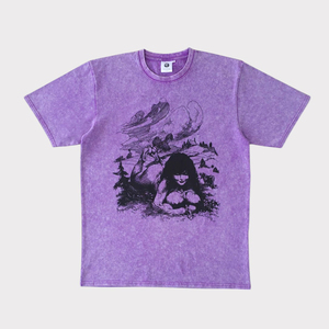 Roof Gallery Unisex Vintage Oversized T-Shirt Washed 260G Combed Cotton Digital Printing Plus Size Streetwear Men's Crew Neck - Product Image 6