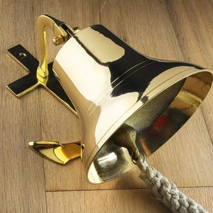 Sonnette de porte en laiton, style vintage, nautique, décorative, à suspendre, pour l'entrée de la maison, la décoration de la véranda et une utilisation classique - Product Image 2