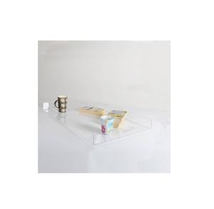 Bandeja Acrílica para Desayuno, Hotel, Restaurante, Rectangular Negra, Tamaño Personalizado, Transparente, para Fiestas y Decoración del Hogar - Product Image 1