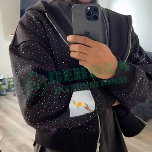 Nouvel Arrivage Sweat à Capuche Unisexe 100% Coton Délavé à l'Acide Effet Vieilli Style Streetwear Vintage Respirant Séchage Rapide avec Fermeture Éclair - Product Image 3
