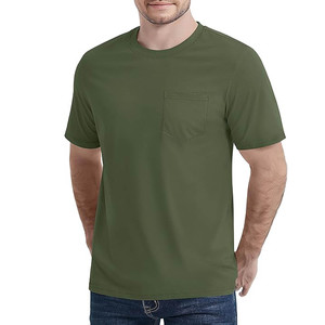 เสื้อยืดผู้ชายผ้าโพลีเอสเตอร์100% มีกระเป๋าด้านหน้าทรงสลิมฟิตมีสไตล์ปรับแต่งพิมพ์ลายเสื้อผ้ากีฬาฟอกสี - Product Image 5