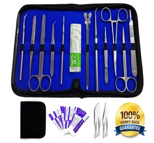 Suture Practice Kit for Medical Students Stainless Steel <b>Needle</b> Holder with Zipper/<b>leather</b> Case/Medical Student Dissecting Kit - Product Image 4