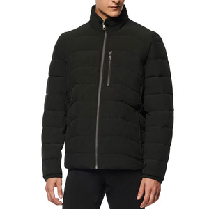 เสื้อแจ็กเก็ตขนเป็ดสีฟ้าอ่อนสำหรับผู้ชาย, เสื้อแจ็คเก็ตแขนยาวแห้งเร็วมีกระเป๋าด้านหน้าเคลือบอย่างเป็นทางการไซส์4XL - Product Image 1