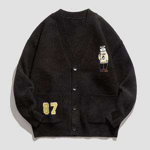 2025 Top Design de haute qualité multicolore avec des prix bon marché Style casual logo privé fabriqué en usine hommes col en v Cardi-gens - Product Image 2