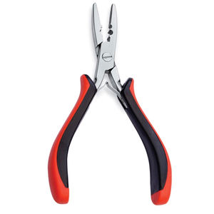 Alicates para extensiones de cabello con 3 agujeros, alicates con mango de goma rojo y negro para extensiones de cabello, alicates para cabello multiusos - Product Image 5