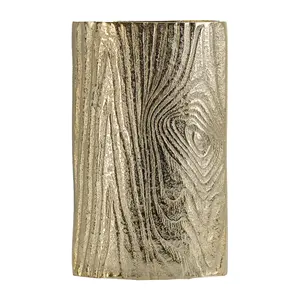 Vase de table en aluminium moulé fabriqué à la main avec finition dorée Accent décoratif élégant Idéal pour la décoration de salons modernes - Product Image 1