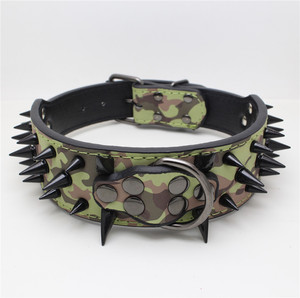 Réglable Grand Large 2 Pouces De Luxe Personnalisé Mode Pointu Clouté En Cuir PU Collier De Chien pour Pitbull Bulldog - Product Image 4